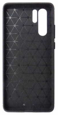 Husa Forcell Carbon silicon neagra pentru Huawei P30 Pro foto