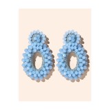 Cumpara ieftin Cercei lungi cu margele albastre