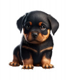 Cumpara ieftin Sticker decorativ Rottweiler, Negru, 64 cm, 5588ST, Oem