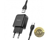 Incarcator Retea Cu Cablu USB-C HOCO N2 10W 2A 1 x USB-A Negru