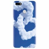 Husa silicon pentru Huawei Y6 Pro 2017, Heart Shaped Clouds Blue Sky