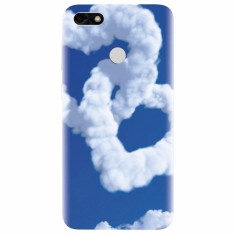 Husa silicon pentru Huawei P9 Lite mini, Heart Shaped Clouds Blue Sky