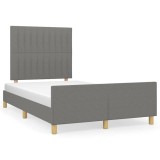 Cumpara ieftin Cadru de pat fara saltea gri inchis 120x190 cm tesatura