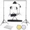 Kit studio foto cu lumini softbox fundal ?i reflector