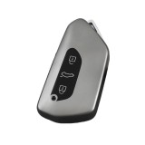 Husa Cheie Auto VW Golf 8 SmartKey, 3 Butoane, Tpu, Gri Inchis