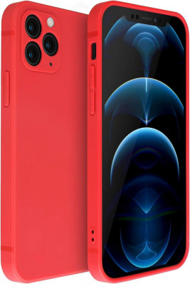 Husa de protectie din silicon pentru Apple iPhone 11 Pro Max, SoftTouch, interior microfibra, Rosu foto