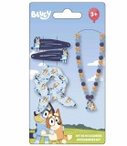 Scrunchie cu 2 Agrafe și Colier Bluey
