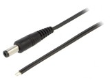 Cablu Alimentare DC 5,5x2,5mm Negru 1,5m