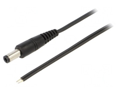Cablu Alimentare DC 5,5x2,5mm Negru 1,5m foto