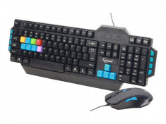 Kitt gaming tastatura si mouse Gembird US layout Black foto