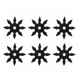 Cumpara ieftin Set sase stele de aruncat DEPOX&reg;, 8 colturi, metalic, negru, 10 cm