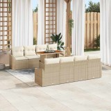 Cumpara ieftin Set de canapele pentru grădină 9 pcs Bej Rattan poli