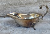 SOSIERĂ VINTAGE &Icirc;N STIL EDWARDIAN DIN METAL MASIV PLACAT CU ARGINT