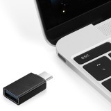 ADAPTOR GEMBIRD, pt. smartphone, USB 2.0 Type-C (T) la USB 2.0 (M), negru, &quot;A-USB2-CMAF-01&quot; (timbru verde 0.08 lei)