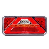 Lampa spate, stop LED stanga AMiO RCL-02-L cu semnalizare dinamica, 10-30V DC, IP67, 236x104x40 mm, pentru instalatii 12V si 24V
