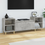 Comodă TV, gri beton, 160x35x55 cm, lemn prelucrat, vidaXL
