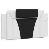Perna pentru tablie pat, Viana, alb si negru, 100cm, piele artificiala, DKD Home Decor