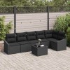 VidaXL Set de canapele pentru grădină 7 pcs Negru Rattan poli 3346753