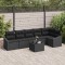 vidaXL Set de canapele pentru grădină 7 pcs Negru Rattan poli 3346753
