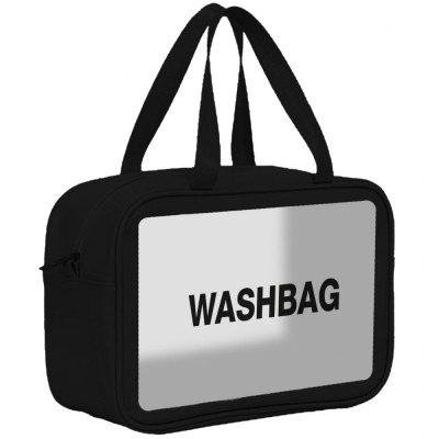 Gentuta cosmetica impermeabila, unisex, WashBag Top Choice 99328, negru foto
