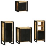 vidaXL Set de mobilier pentru baie 4 pcs Maro Lemn de mango solid