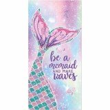 Cumpara ieftin Prosop Mercaton pentru Plaja, Model Sirena, Microfibra, Uscare Rapida, 266 g/m&sup2;, 150 x 70 cm, Roz