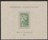 Martinique Colonii franceze 1937 - Omnibuse , Expozitia Mondiala Paris , colita nedantelata , MNH , Mi.167, Organizatii internationale, Nestampilat