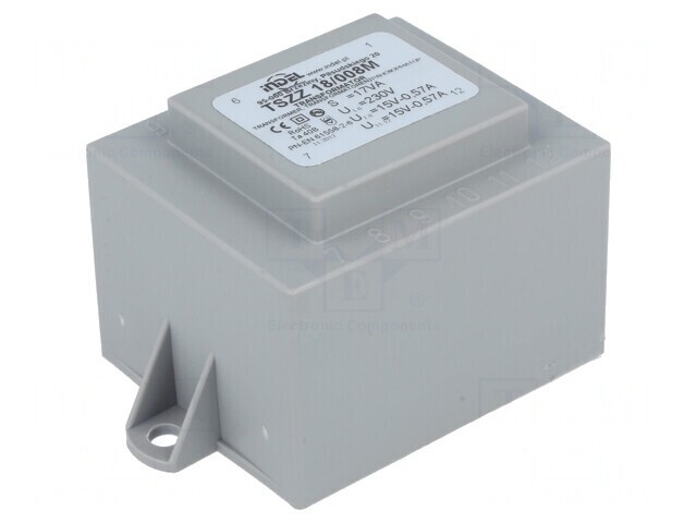 Transformator &icirc;ncapsulat 18VA 230V 15V PCB