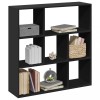 Bibliotecă/separator cameră negru 102x29x103,5 cm lemn