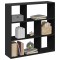 Bibliotecă/separator cameră negru 102x29x103,5 cm lemn
