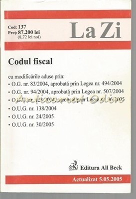 Codul Fiscal - Mai 2005 foto