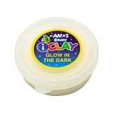 Plastilina iClay Enjoy fosforescenta roz,18 grame