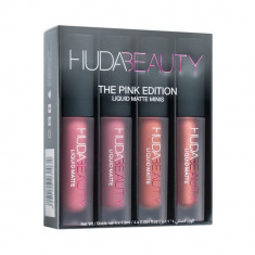 Set 4 Mini Rujuri Lichide Mate Huda Minis The Pink Edition foto