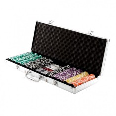 Set de poker 500 Chipuri Marcate Valoric Cutie aluminiu tip Servieta foto