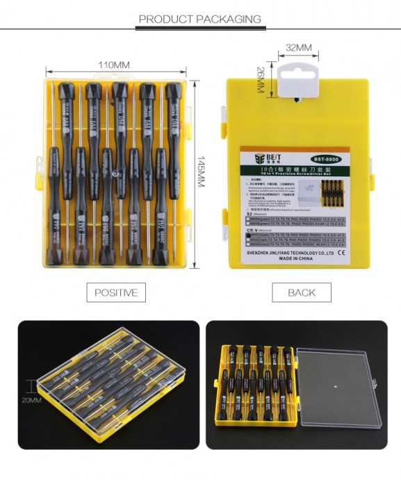 Set Surubelnite BST-8800E, 10 Piese