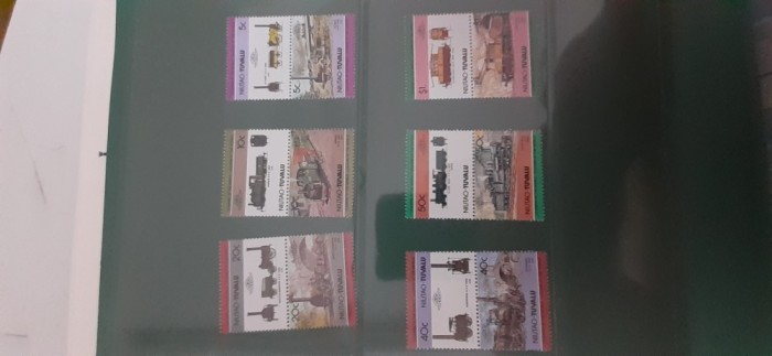 Tuvalu-Niutao-Transport,locomotive ,trenuri- serie completa -nestampilate MNH (T4)