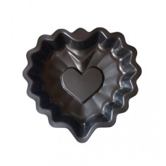 Tava de copt pentru placinta, Inima, 25 cm, 355COF
