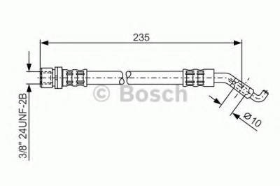 Conducta / cablu frana TOYOTA COROLLA (CDE12, ZZE12, NDE12, ZDE12) (2001 - 2007) BOSCH 1 987 476 207 foto