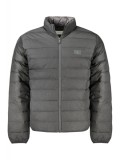 Cumpara ieftin Geaca bomber barbati, cu 2 buzunare externe, cu logo, negru, S