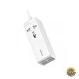 Prelungitor Ldnio SC1418 65W 5A 2 x USB-A - 2 x USB-C - 1 x Priza Alb
