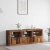 VidaXL Sideboard cu lumini LED Lemn vechi 181.5x37x67 cm Lemn compus