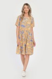 Cumpara ieftin Rochie Medie Dama V292, cu Imprimeu Floral - L, Eranthe