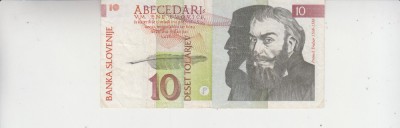 B11 8 - Bancnota foarte veche - Slovenia - 10 tolari - 1992 foto