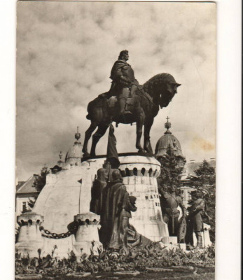 CPI B 10968 CARTE POSTALA - CLUJ. STATUIA LUI MATEI CORVIN foto