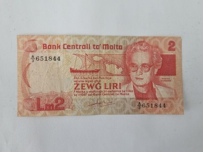 Malta 2 Liri 1967 Rara foto