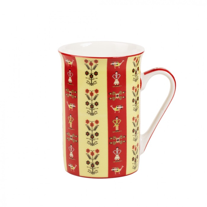 Cana din portelan, Motive florale, 266 ml, MB290