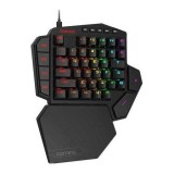 Tastatura gaming mecanica one-hand Redragon Diti, RGB, Negru