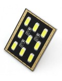 Led auto T10 Canbus tip placa cu 9 SMD 5730 fara polaritate, Xenon Bright
