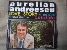 aurelian andreescu love story nu uita valuri albe disc 7" single vinyl muzica VG