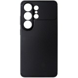 Husa spate aspect Carbon, silicon negru, pentru Samsung Galaxy S26 Ultra 5G